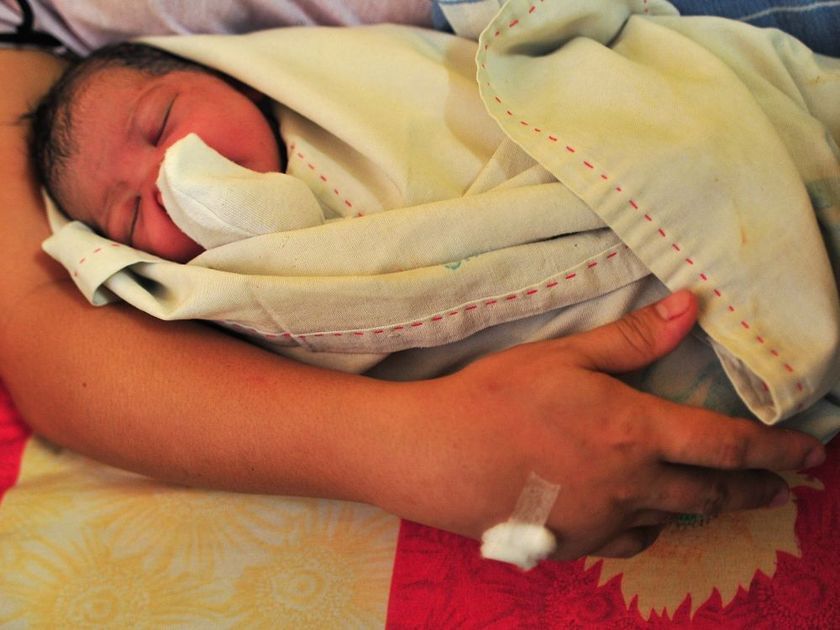 Photo of newborn baby.