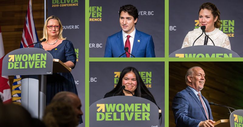 Photos of the Speakers at Women Deliver kick-off event