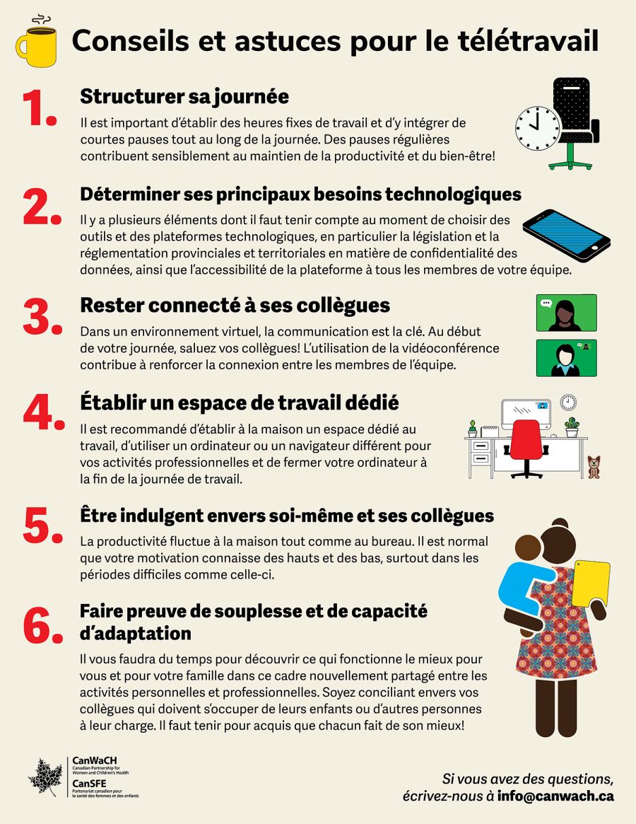 French infosheet - Tips and Tricks for Working from Home