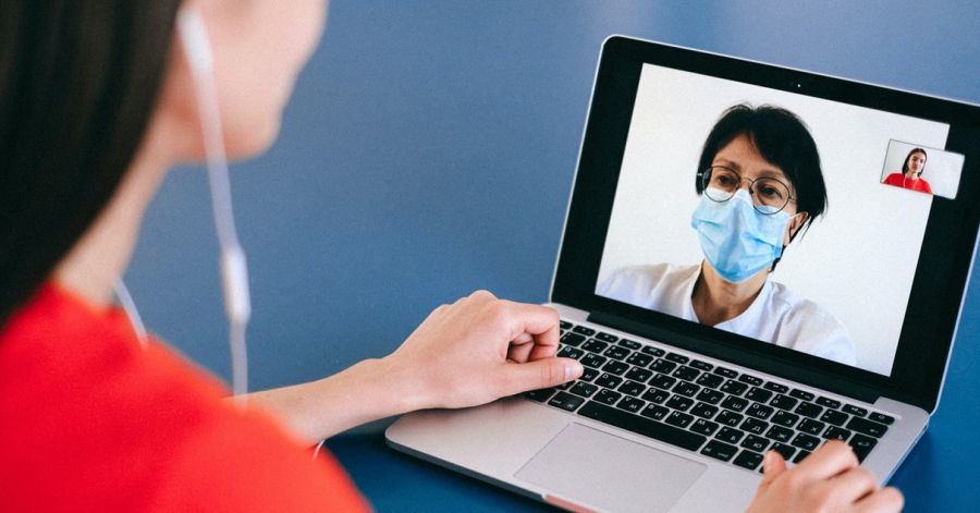 video call with healthcare professional