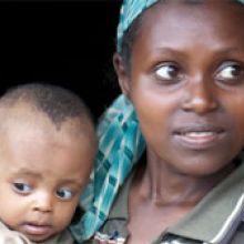 Woman with her baby.
