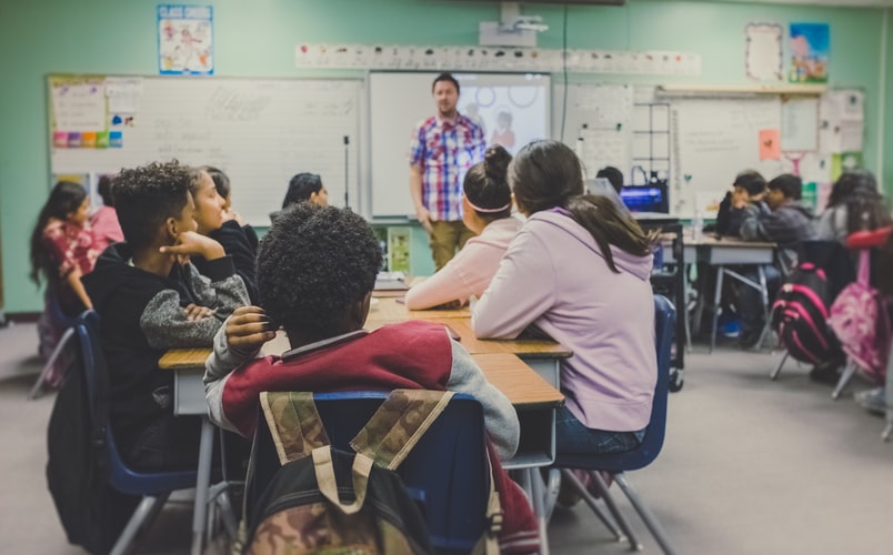 Children in a school classroom