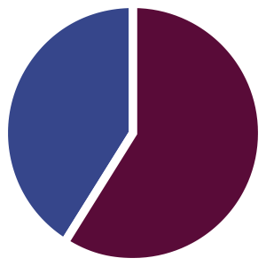 Pie chart to illustrate stats on Canadian Partners