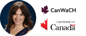 Julia Anderson portrait with CanWaCH logo and Canada logo